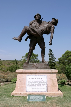 Monument to soldier, Canakkale, Turkeyのeditorial素材