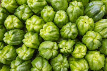 Sweet green peppers as bacground.の写真素材