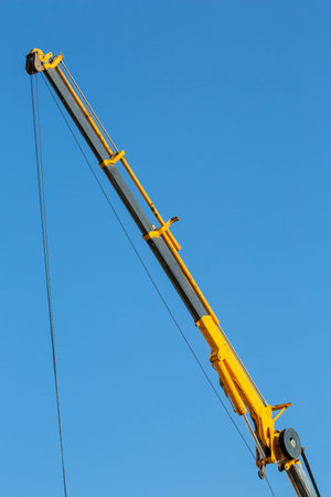 Detail of arm of industrial crane.