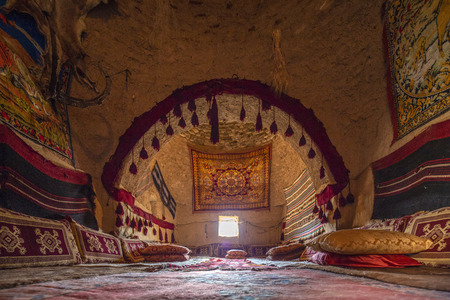 Sanliurfa, Turkey - June 10, 2014: Interior view of an Harran House in Sanliurfa, Turkey on June 10, 2014.のeditorial素材