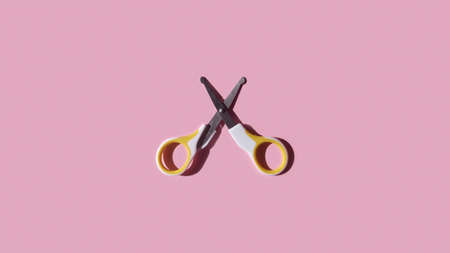 Safety nail scissors for babiesの写真素材