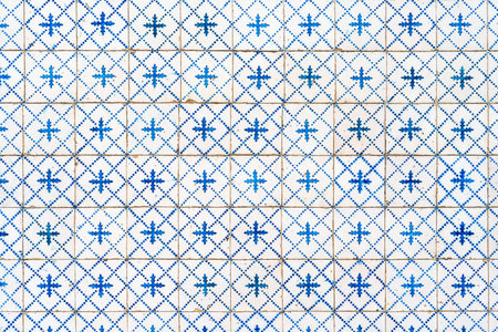 Traditional portuguese light blue tile Azulejo