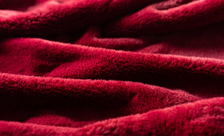 Color Knitting wool texture background Viva Magenta colorの写真素材
