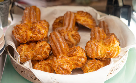 Close-up of pastry in the shape of penis