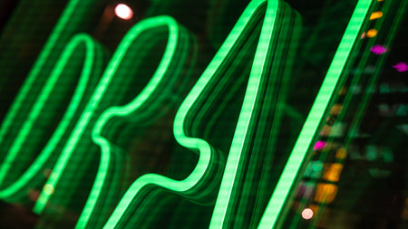 abstract neon words photo
