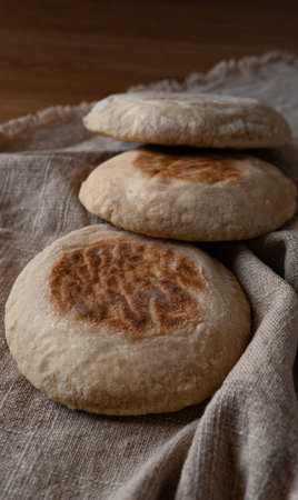 Traditional Portuguese bread Bolo Do Caco.