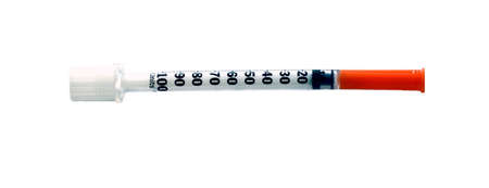 Syringe on white backgroundの写真素材