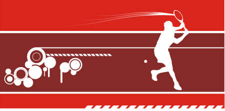 tennis composition vectorのイラスト素材