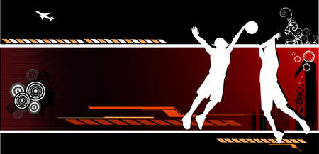 basketball vector compositionのイラスト素材