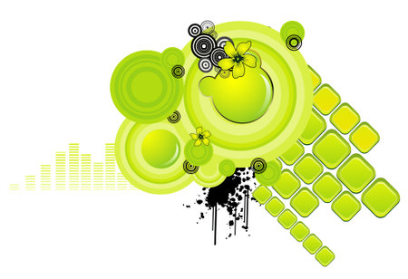 glossy circles vector illustrationのイラスト素材