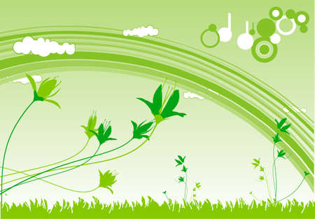 nature vector compositionのイラスト素材