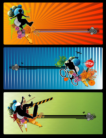 extreme sports vectorのイラスト素材