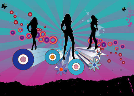 woman vector compositionのイラスト素材