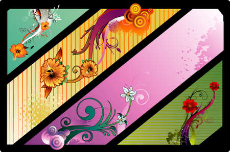 floral vector compositionのイラスト素材