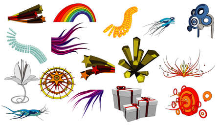 3d vector abstract elementsのイラスト素材