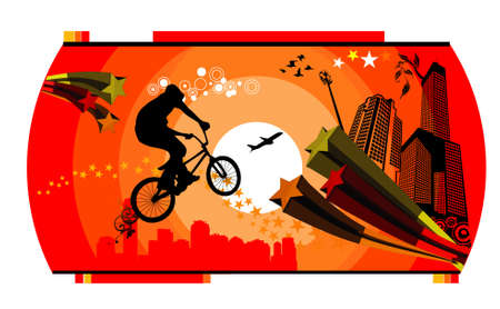 extreme sports vector illustrationのイラスト素材