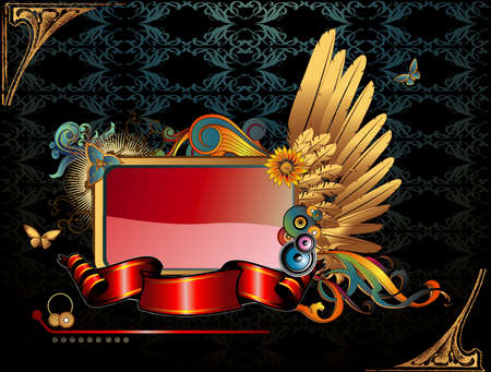 glossy vector bannerのイラスト素材