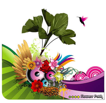 floral vector illustrationのイラスト素材