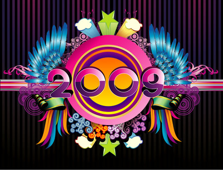 new year vector illustrationのイラスト素材