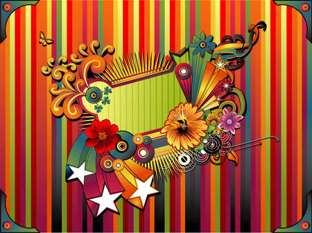 deco banner compositionのイラスト素材