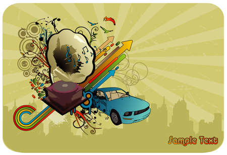 Abstract urban vectorのイラスト素材