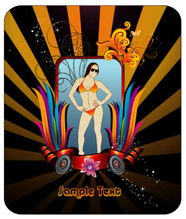 Model  vector compositionのイラスト素材