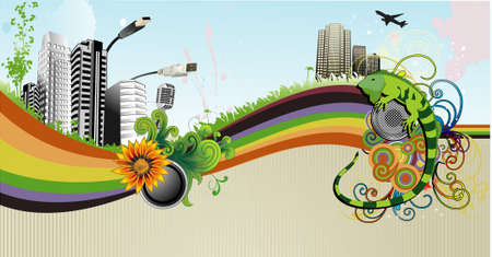 Urban vector illustrationのイラスト素材