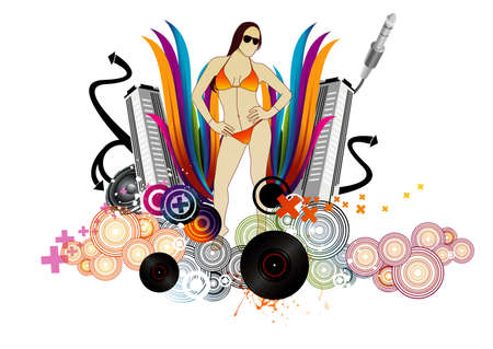 model vector compositionのイラスト素材