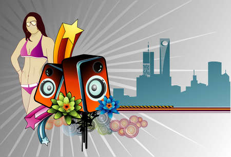 model vector compositionのイラスト素材