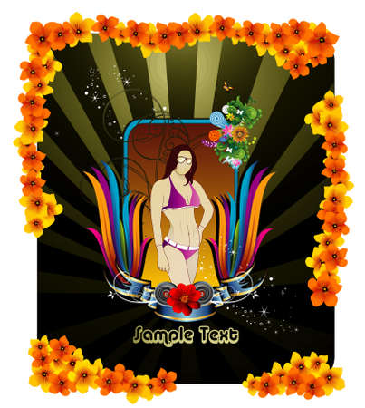 model vector compositionのイラスト素材