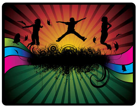 Happy people vectorのイラスト素材