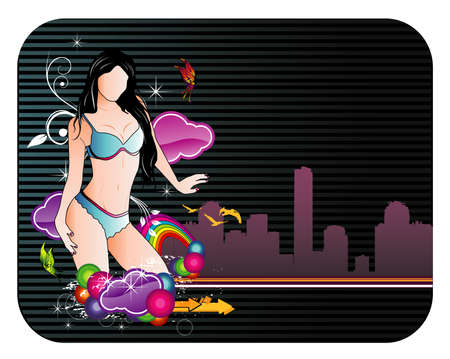 sexy girl vectorのイラスト素材