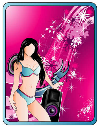 woman in swimsuit vectorのイラスト素材