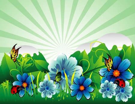 floral vector illustrationのイラスト素材