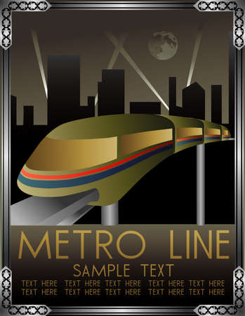 art deco metro vectorのイラスト素材