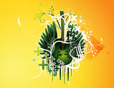 guitar vector illustrationのイラスト素材