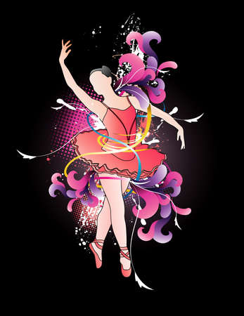 ballet dance vectorのイラスト素材