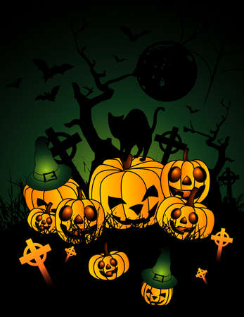 halloween pumpkin vectorのイラスト素材