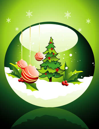 christmas glass ball vectorのイラスト素材