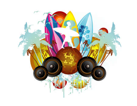 beach vector illustrationのイラスト素材