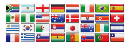 flags of the world cup 2010