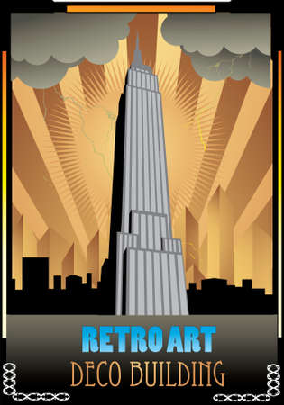 retro building vector ilustrationのイラスト素材