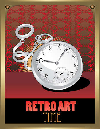 retro clock vectorのイラスト素材