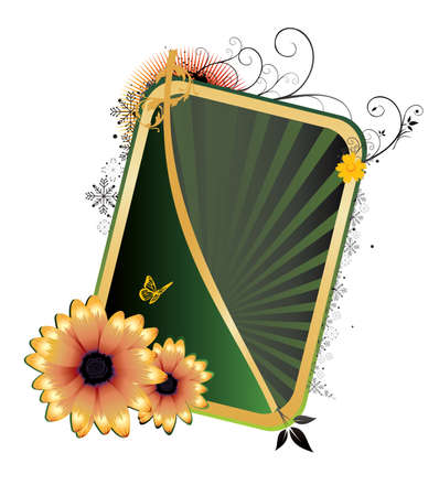 floral poster vector illustrationのイラスト素材