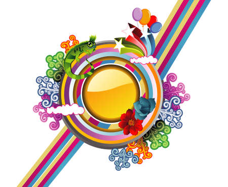 abstract floral  illustrationのイラスト素材