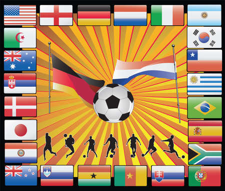 soccer  compositionのイラスト素材