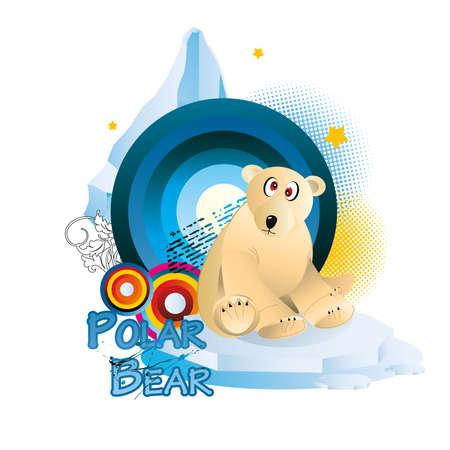 polar bear cartoonのイラスト素材