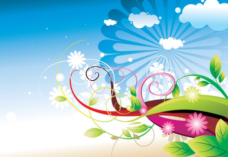 sky abstract illustrationのイラスト素材