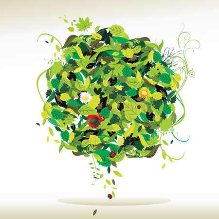 nature shape illustrationのイラスト素材