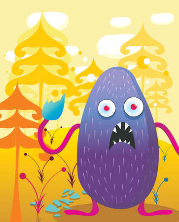 monster in the woodのイラスト素材